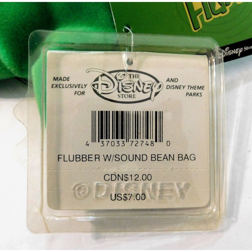 Disney Store Flubber Bean Bag Plush Green Toy 7 Inch Sound Not Working Properly - Picture 3 of 4